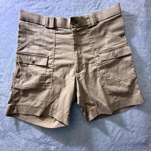 Sportif Cargo Shorts Mens 36 Beige Stretch Pockets Casual Outdoor Hiking Travel